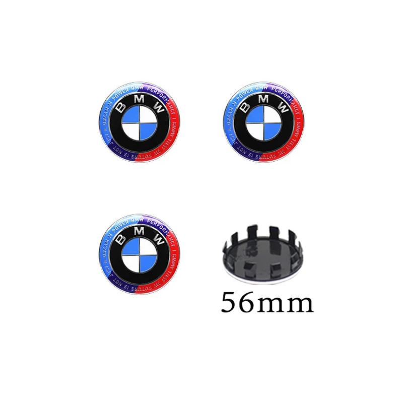 4 Stück 68mm 56mm Felgenmittekappe Radnabendeckel Integrierte Kappe Logo Für BMW E36 E46 E90 E60 E39 F30 F20 X5 E70 E53 G30 E91