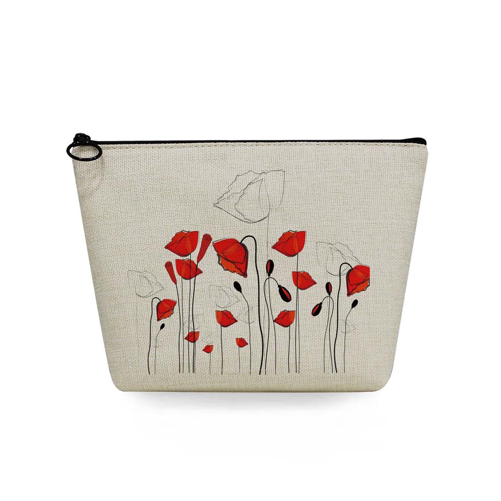 Women Wine glass Print Cosmetic Bag Toiletries Organize Travel Storage Case 6735 KTB