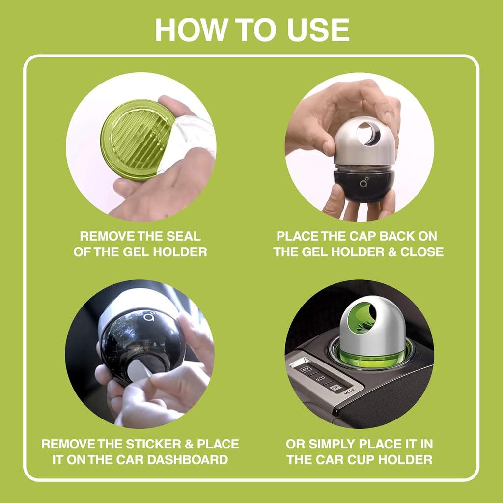 Godrej Aer Twist Car Air Freshener Fresh Lush Green 45 G Long Lasting Gel Diffuser For Dashboard And Cup Holder