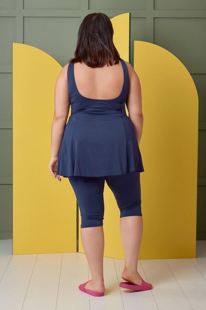 Women's Style Big Size Swimsuit Plus Size Patterned Leggings With Shorts