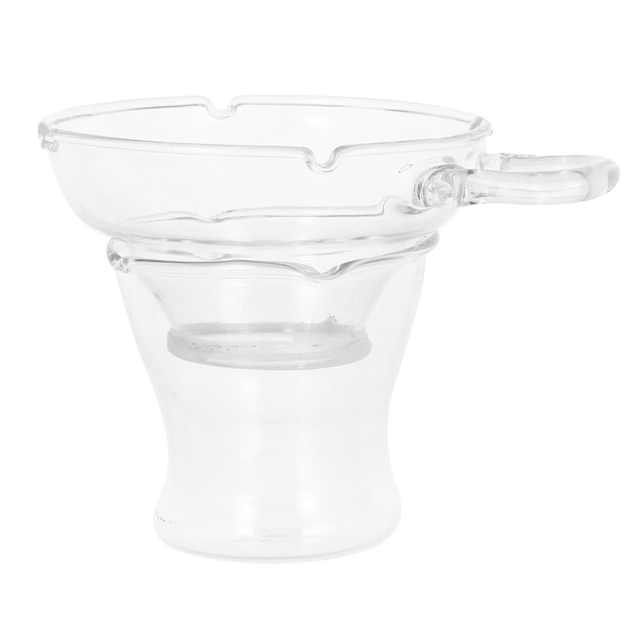 

FRCOLOR Tea Strainer Set, Heat-Resistant Glass, with Handle, Transparent Ox Horn, Stylish Design, Compatible with Chinese and Japanese Teas