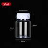 Clear Wide-Mouth PET Plastic Bottles, 50ml & 100ml - Dispensing/Capsule Bottles for Medicine.