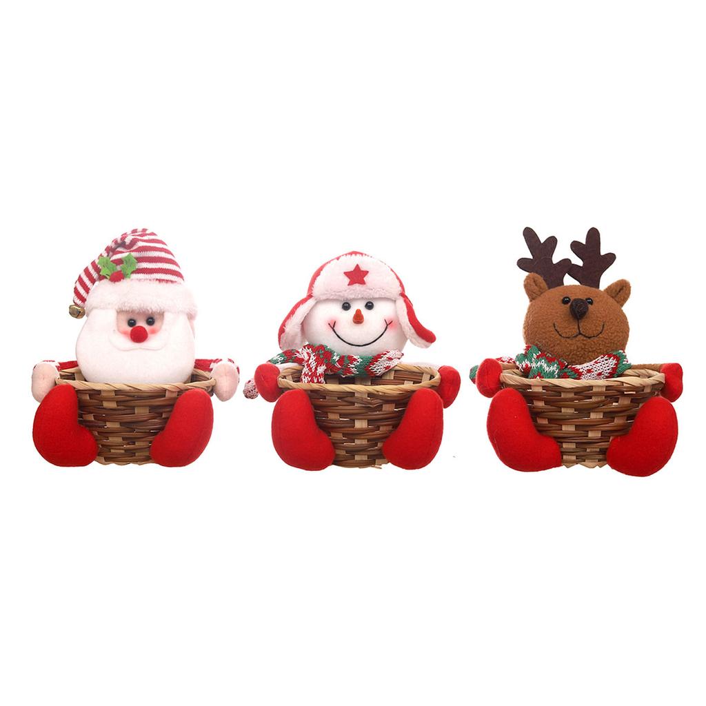 Christmas Gift Basket Hand-woven Candy Storage Box Fruits Storage Box Lightweight Storage Bag Exciting Gift for Children