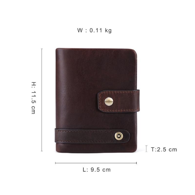 Genuine Leather Wallet Short Coin Purse Simple Bag Wallet Men's Wallet