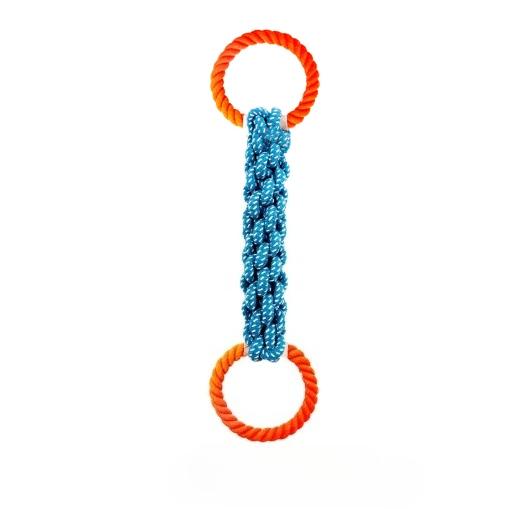 

Hand woven pet dog toys for teeth cleaning and chewing pleasure Biting rope dog toys are sturdy bite resistant stress relieving синий