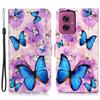 For Motorola Moto G55 5G Case Pattern Leather Wallet Phone Cover with Card Holder