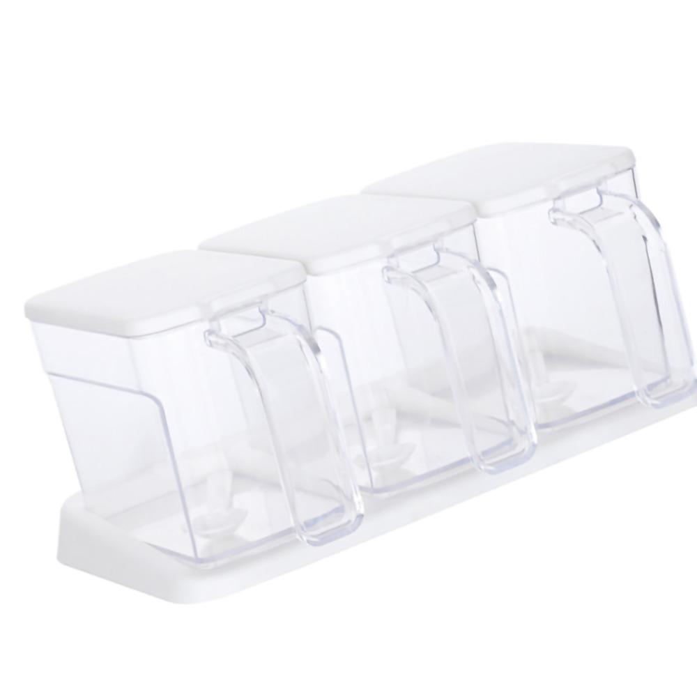 Clear Plastic Condiment Container Set 400ml per container Condiment Jar Set Bar Storage