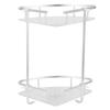 Two Layer Corner Shower Shelf Silver Bathroom Corner Shelf Durable Shower Shelf Rack  Household Use