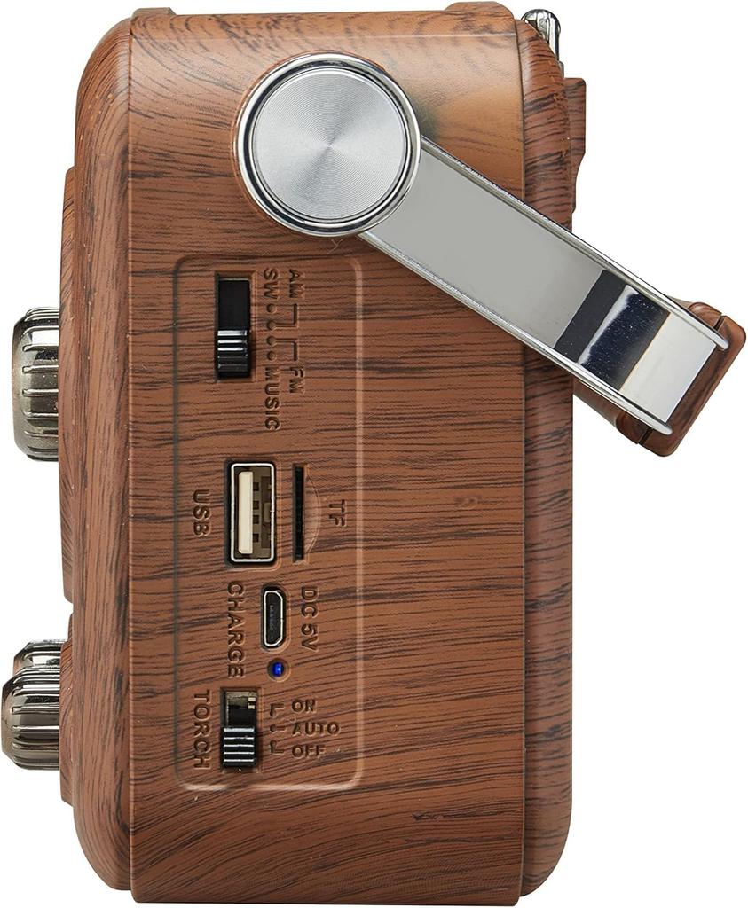 Gelielim Tragbares Radio mit FM High Card MP3 Lautes Retro-Radio mit LED-Licht FM/AM/SW/Breite Unterstützung, Empfindlichkeit, USB/SD-Unterstützung, Player, Lautstärke,