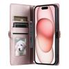 For iPhone 16 Pro Max Leather Case Wallet Stand Phone Cover with Straps