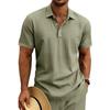 Europäisches & Amerikanisches Herren Leinen Revers Kurzarm Poloshirt - Klassischer Business Casual Stil, Mehrere Farben Verfügbar