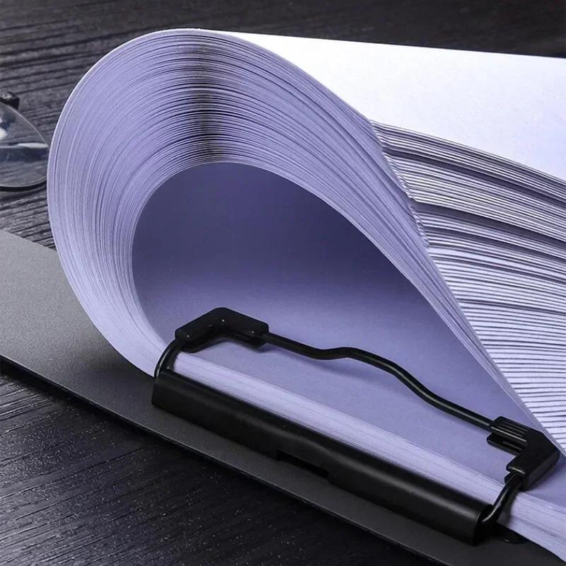 New A4 File Folder Clipboard Writing Pad Memo Clip Board Double Clips Organizer Office Stationary