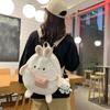 With pendant Bunny Crossbody Bag Large Capacity Plush Book Bag Plush Rabbit Backpack  Girls