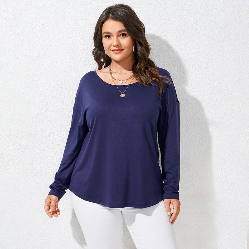 

Женская блузка с длинным рукавом, свободные топы с вырезами сзади