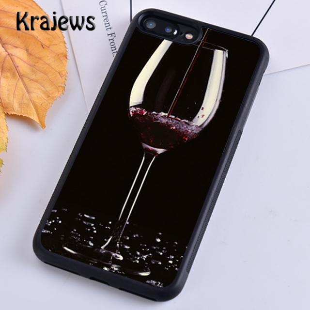 Krajews Red Wine Glass Soft Phone Case Cover For iPhone 17 Air 16 15 14 plus 11 12 13 pro max coque Shell Fundas