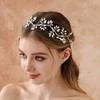 Simple Forest Leaves Branches Bride Hair Band Handmade Wave Rhinestones Forehead Decoration All-match Wedding Bridesmaid Flower Girl Headwear