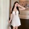 Sexy Pajamas Women's Ice Ribbon Chest Pad Printing Pure Desire Silk Thin Suspender Pajamas Loungewear Available