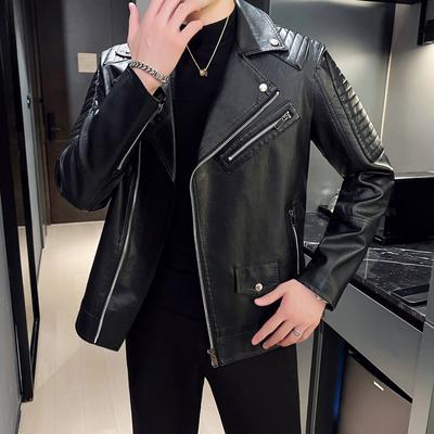 Autumn New Men's Trend Leather Jacket Motorcycle Jacket Jacket Outer Jacket, Top Jacket Leather Jacket