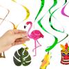 10pcs/set Hawaii Party Hanging Spiral Pendants Flamingo Pineapple Garland Ornament Summer Tropical Beach Birthday Decorations