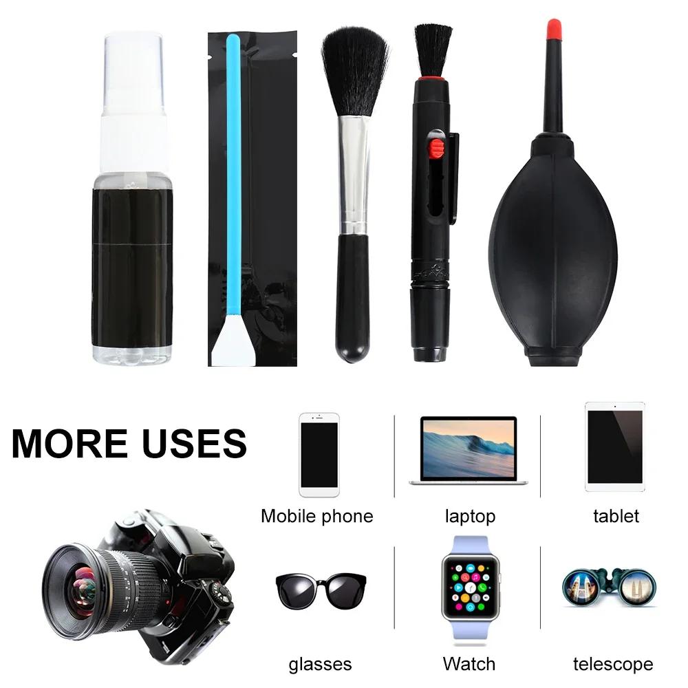 Camera Dust Cleaner Kit DSLR Lens Digital Camera Sensor Cleaning Brush for Sony Fujifilm Nikon Canon SLR DV Cameras Clean Set