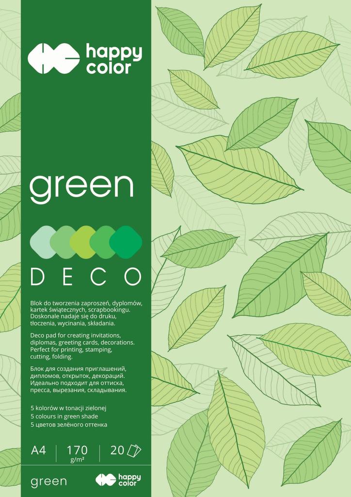 Blok Deco Green A4/20 170G  5 Kolorów 4889 A'5