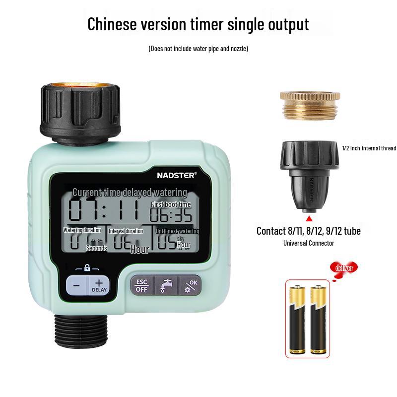Smart Garden Sprinkler: Timed Irrigation System with Large Screen Controller for Automatic Flower Watering