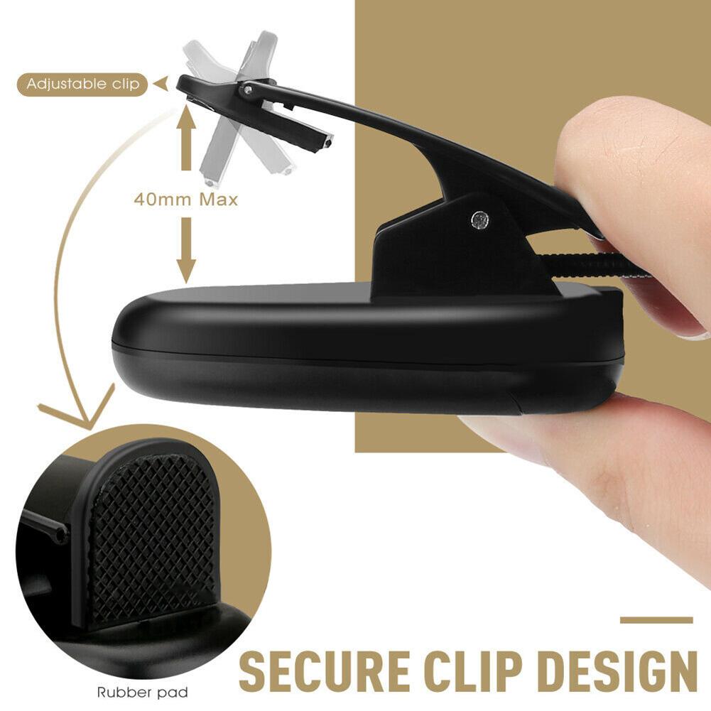 Lampă LED pentru cărți Luminozitate pe 3 niveluri Gât flexibil 360°