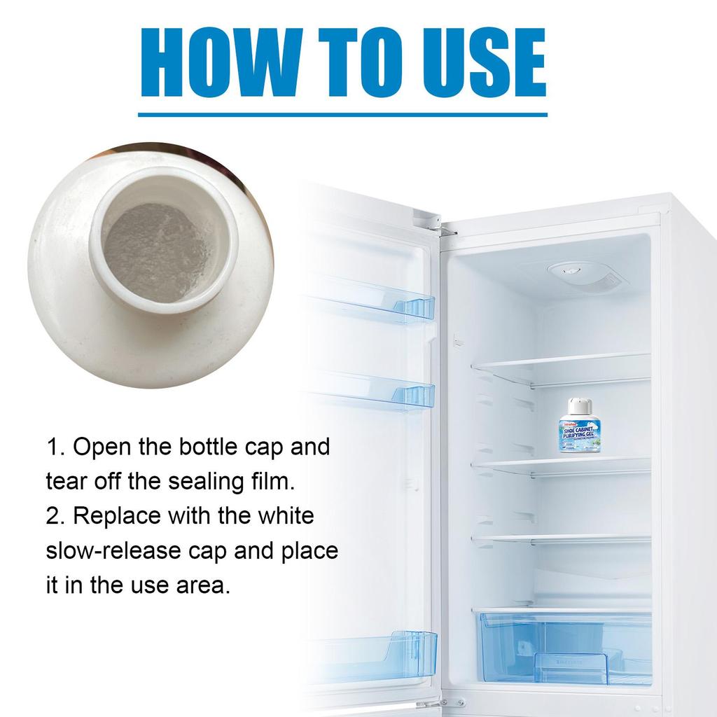 Jue Fish Refrigerator Deodorizing Gel, Refrigerator Deodorizer, Refrigerator Anti-Odor Mixing Agent, Refrigerator Odor Neutralizer 200g