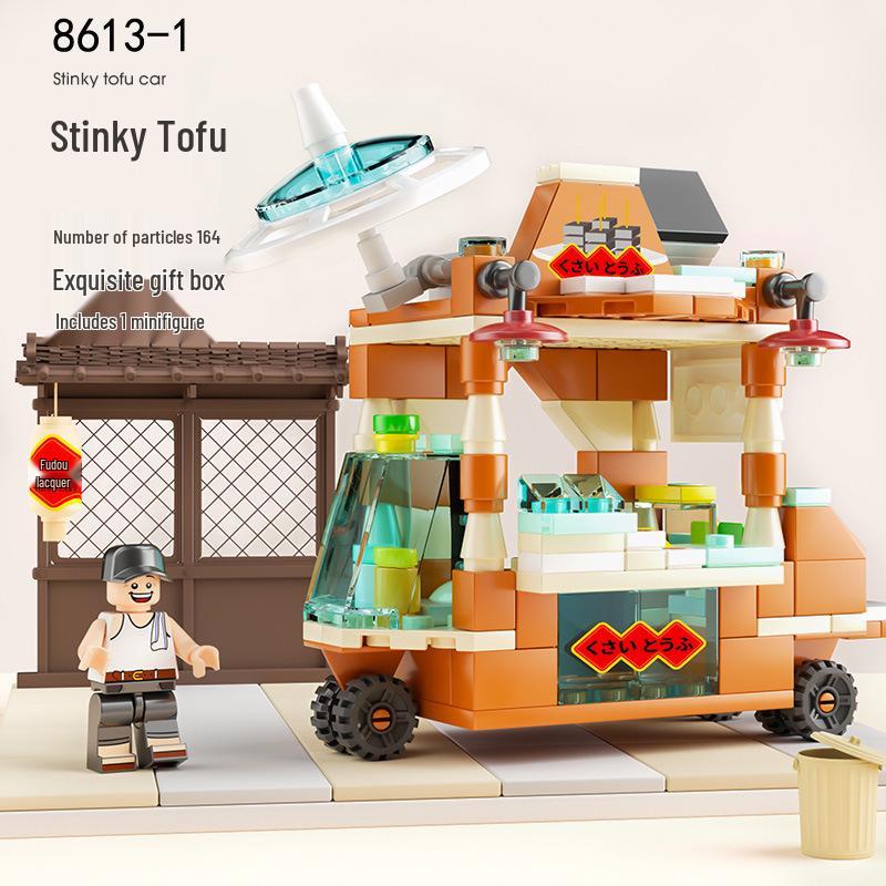 6-in-1 Kids' Building Block Set: Train, Robot, Tank, Police - Compatible Blocks for Boys & Girls