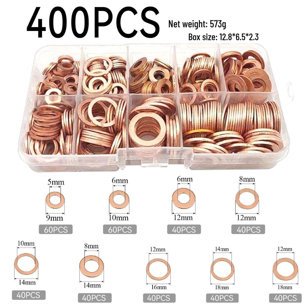 Copper Marine Sealing Washers - M5 Flat (50-400 pcs)