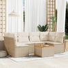 VidaXL Garden Lounge Set with Cushions 7 Pcs, Patio Sofas, Patio Furniture Set, Outdoor Furniture, Beige 3255890