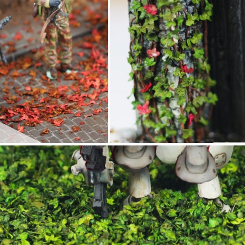 Leaves Static Model DIY Miniature Leaf 35ml Micro Landscape for Bonsai Fairy Garden Decor Sand Table Grass Tufts Accessories