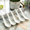 4pcs, bone china decorative rice spoons, gold bordered decor, ceramic japanese kitchen tool accessories, coffee dessert scoop