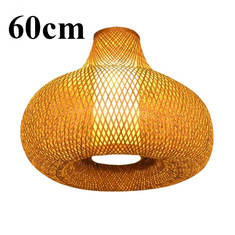 Creative Lantern Hand Knitted Bamboo Lantern Chandelier Ceiling Lamp Adjustable Hanging Cord High Quality-rattan Pendant Lights