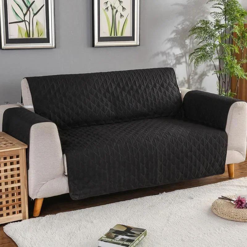 1 2 3 Seater Waterproof Sofa Cover Plaid Fabric Anti-Slip Pet Dog Kids Sofa Mat Covers Luxury Living Room Sofas Slipcovers