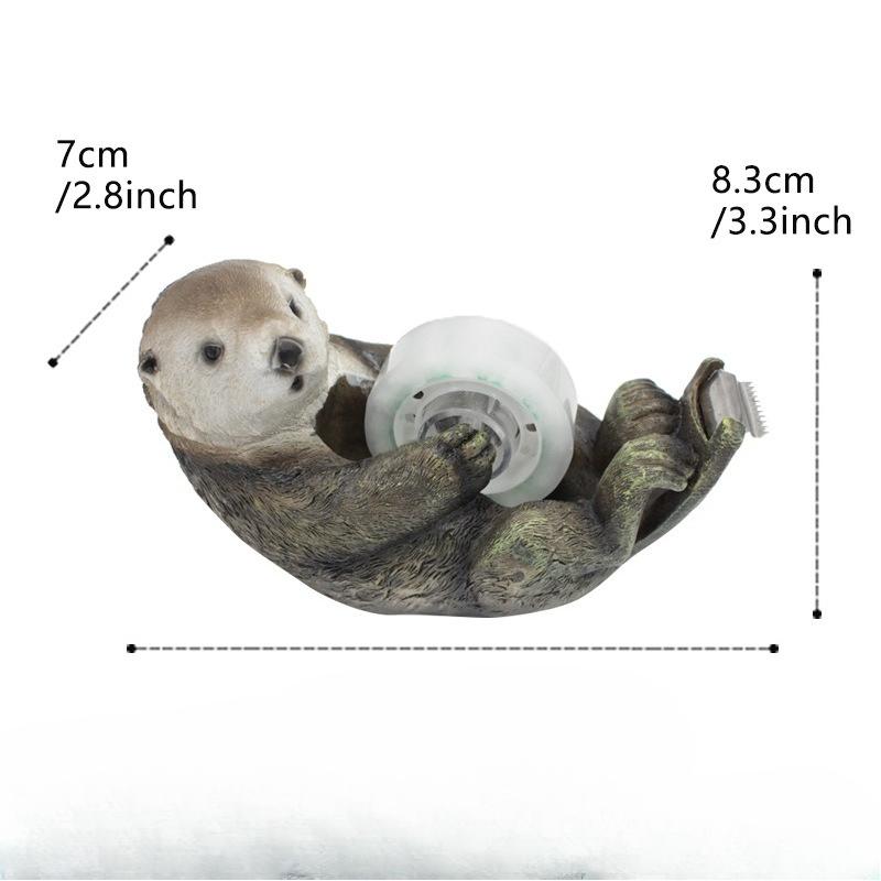 

Тримач для стрічки у вигляді видри, Креативна прикраса для канцелярії, Різчик стрічки з смоли, Настільна прикраса, Машинка для клейкої стрічки