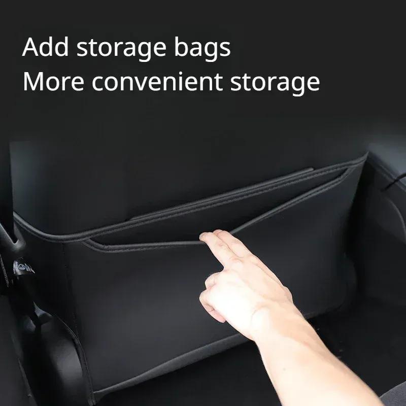 Seat Backrest Anti Kick Pad for Tesla Model 3+ Microfiber Leather Half Cover Seat Protective Cover Model3 Modely Car Accessories