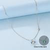 925 Silver Luminous Firefly Heart Shaped Zircon Pendant Necklace For Women Fashion Anniversary Birthday Jewelry Gifts