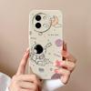 Phone Cover For Vivo Y200i Y38 Y28 T3x Bumper Lovely Pilot Astronaut Case Camera Protection Matte Liquid Soft Silicone Anti Drop Housing For Vivo Capa