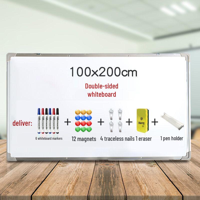 Doppelseitiges magnetisches Whiteboard und Tafel - Wandmontierte abwischbare Büro- und Klassenzimmertafel