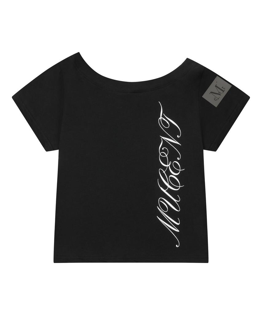 Mucent Ether Angel Wings One-Shoulder Short Sleeve Tee (2 Colors)