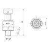 pressure sensor transducer transmitter for water oil fuel gas air 1/8NPT DC 5V ceramic sensor stainless steel 5-300psi optional