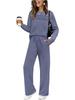 New autumn and winter European and American suits long-sleeved women's casual elastic waist trousers wide-leg trousers