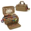 Padded Handle Tool Carry Bag With Wide Opening And Two Way Zippered Access Work Organizer with Elastic Bands