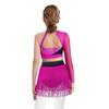 Girls Latin Dance Performance Costume One Shoulder Crop Top Rhinestones Tassel Skirt Set