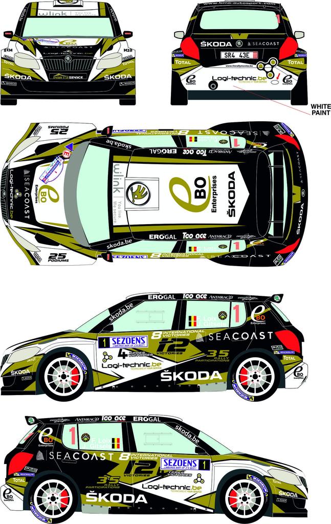 Skoda Fabia S2000 Sezoens Rally 2015 Car Decal RD24/025 1/24 No.1