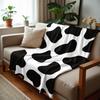 Smooth Solid Cow Spot Anime Cartoon Flannel Blanket Soft Warm Throw for Bedroom Sofa Car Kids Holiday Gift