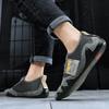 Herren-Freizeitschuhe aus Gummi mit weicher Sohle, großes atmungsaktives Mesh-Gewebe, Schweinsleder, Auto-Freizeitschuhe