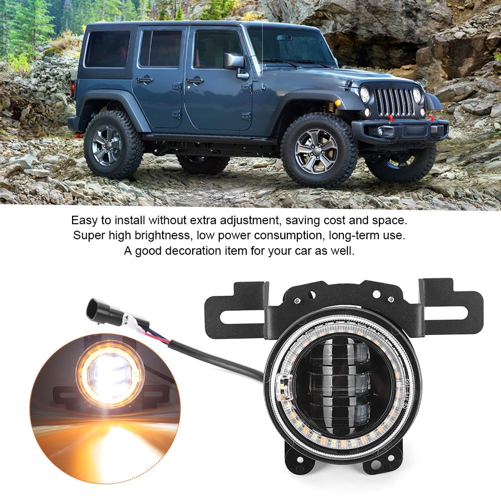 4 Zoll Nebelscheinwerfer Lampenhalterung Montagebaugruppe IP67 Wasserdicht Passend für Jeep Wrangler JK 2007 2017