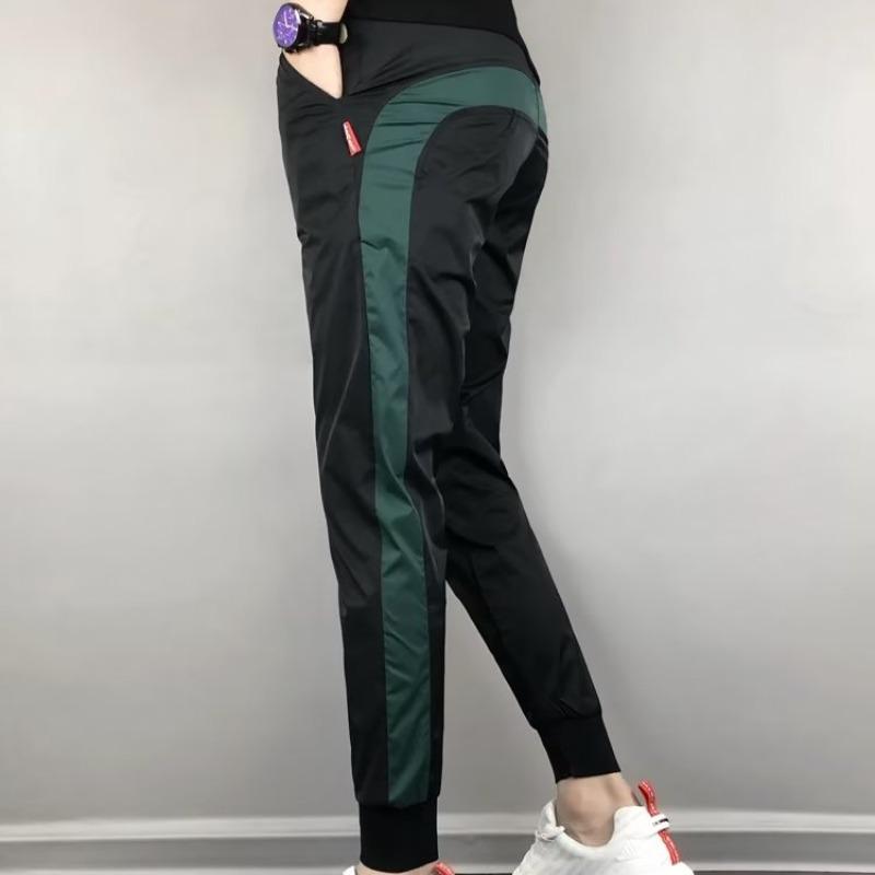 

Мужские модные спортивные повседневные брюки: Осенний новый дизайн цветных блоков M